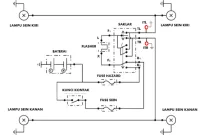 rangkaian kelistrikan lampu sein