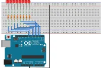rangkaian led arduino