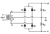 rangkaian power supply simetris