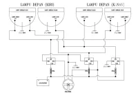 rangkaian relay lampu mobil