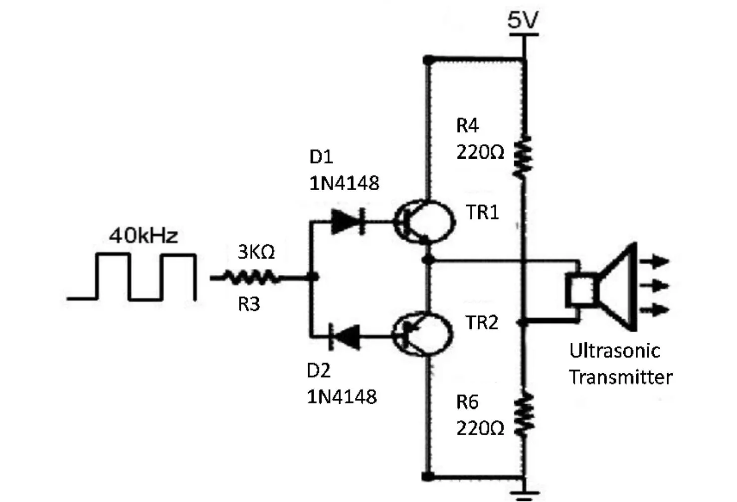 rangkaian sensor ultrasonik