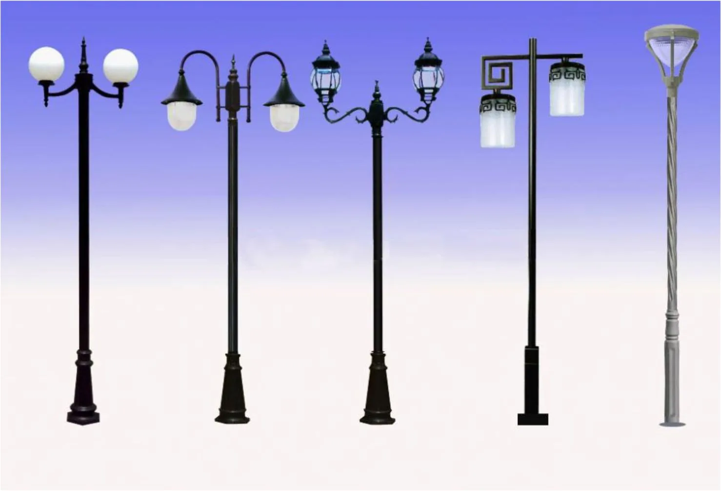 jenis jenis tiang lampu jalan