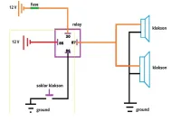 rangkaian relay klakson mobil