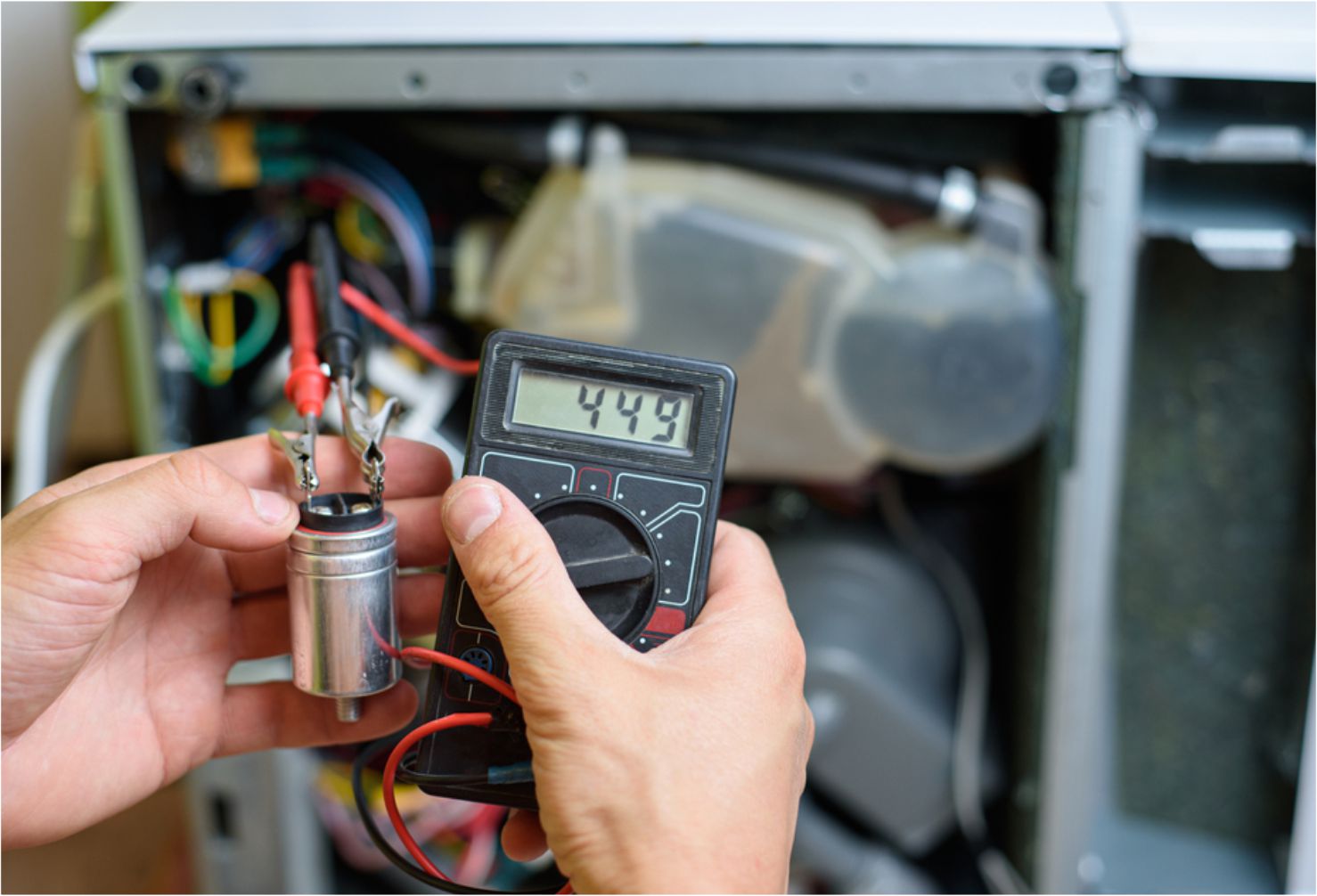 ciri ciri kapasitor mesin cuci lemah