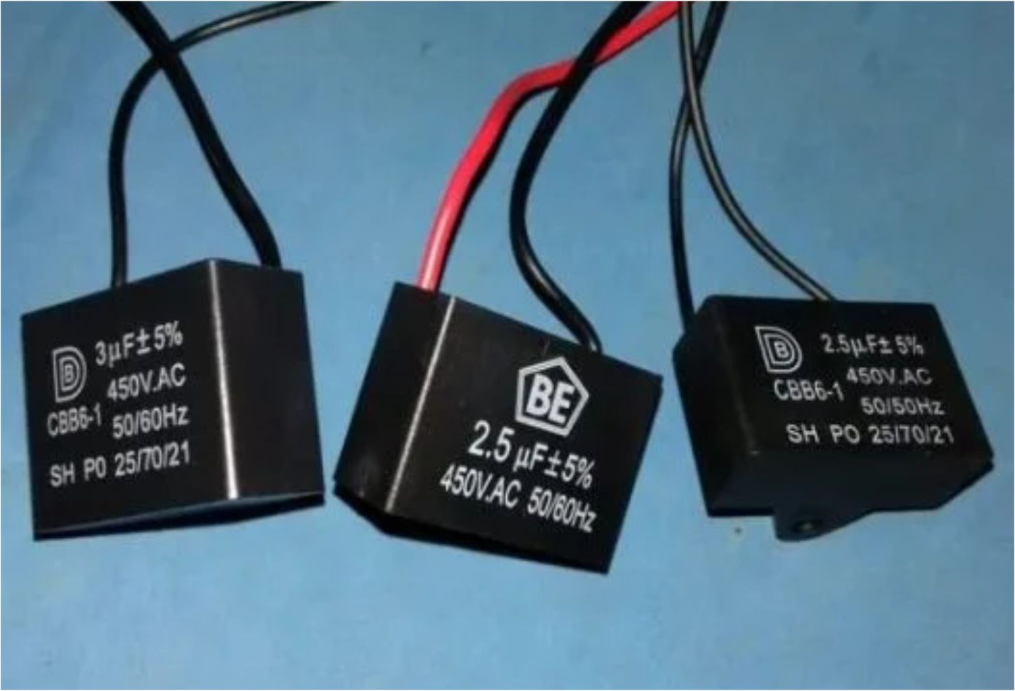 ukuran kapasitor kipas angin
